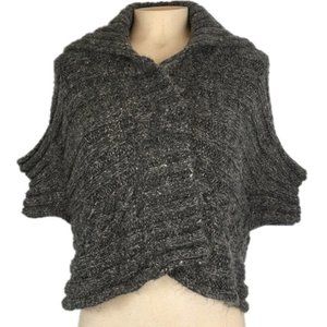 Rudsak Charcoal Knit Vest/Cardigan Short Sleeve S